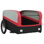 Sport si Outdoor - Ciclism - Accesorii pentru biciclete - Remorci biciclete - Remorca pentru biciclete, negru și rosu, 45 kg, fier, mărime 137x69x59 cm - Infinity.ro
