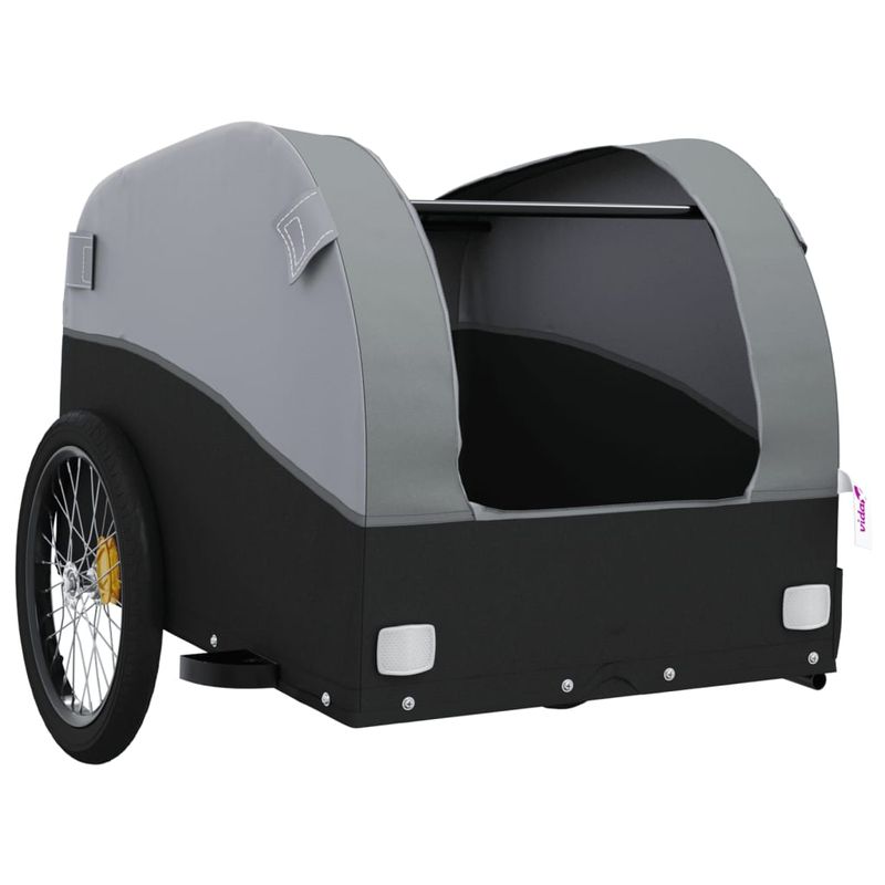 Sport si Outdoor - Ciclism - Accesorii pentru biciclete - Remorci biciclete - Remorca pentru biciclete, negru și gri, 45 kg, fier, mărime 133x68x68 cm - Infinity.ro
