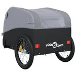 Sport si Outdoor - Ciclism - Accesorii pentru biciclete - Remorci biciclete - Remorca pentru biciclete, negru și gri, 45 kg, fier, mărime 133x68x68 cm - Infinity.ro