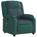 Ingrijire personala si Cosmetice - Sanatate si wellness - Articole wellness - Fotolii de masaj - Fotoliu de masaj rabatabil, verde inchis, material textil - Infinity.ro
