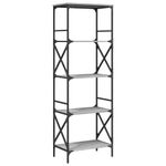Casa si Gradina - Mobilier - Biblioteci si rafturi - Biblioteci - Biblioteca cu 5 niveluri gri sonoma 59x35x171 cm lemn prelucrat - Infinity.ro