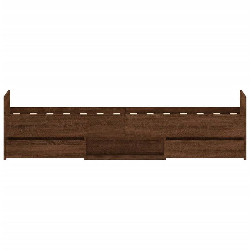 Casa si Gradina - Mobilier - Paturi si accesorii - Paturi - Cadru de pat cu tablie la cap/picioare, stejar maro, 75x190 cm - Infinity.ro