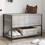 Casa si Gradina - Mobilier - Canapele si coltare - Banchete - Banca de depozitare, gri sonoma, 70x42,5x47 cm, lemn prelucrat - Infinity.ro
