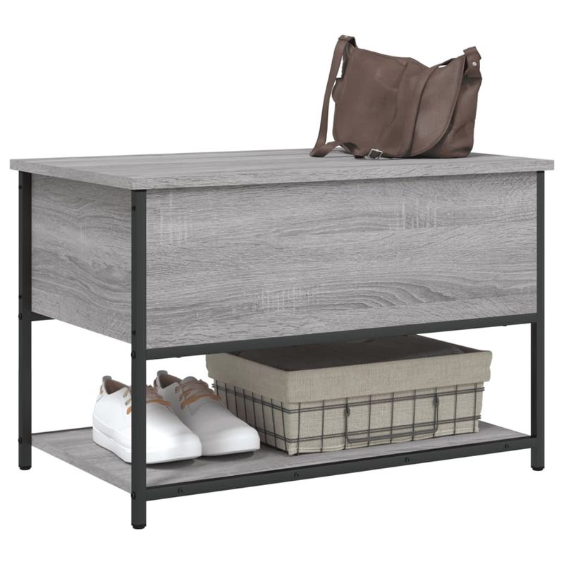 Casa si Gradina - Mobilier - Canapele si coltare - Banchete - Banca de depozitare, gri sonoma, 70x42,5x47 cm, lemn prelucrat - Infinity.ro