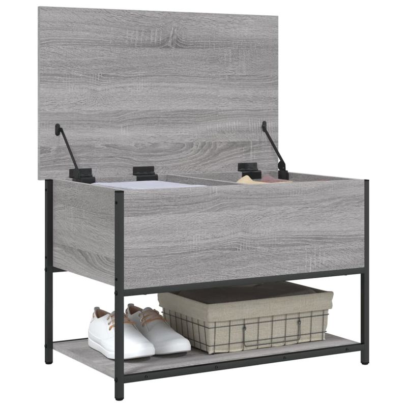Casa si Gradina - Mobilier - Canapele si coltare - Banchete - Banca de depozitare, gri sonoma, 70x42,5x47 cm, lemn prelucrat - Infinity.ro