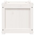 Casa si Gradina - Gradinarit si plante - Plante si ghivece - Ghivece si suporturi - Jardiniere de gradina, 2 buc., alb, lemn masiv de pin - Infinity.ro