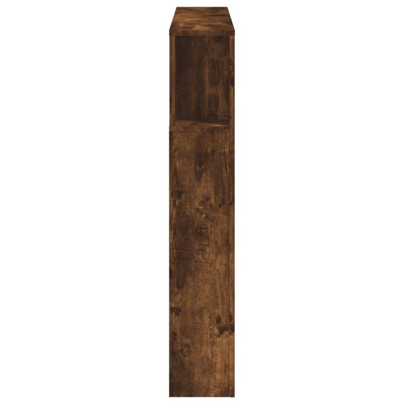 Casa si Gradina - Mobilier - Paturi si accesorii - Accesorii paturi - Tablie de pat cu LED, stejar fumuriu, 120x18,5x103,5 cm, lemn - Infinity.ro