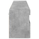 Casa si Gradina - Mobilier - Comode si corpuri - Comode - Comode TV de perete cu lumini LED 2 buc. gri beton 80x30x40 cm - Infinity.ro