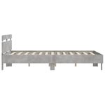 Casa si Gradina - Mobilier - Paturi si accesorii - Paturi - Cadru de pat cu tablie si LED, gri beton, 150x200 cm - Infinity.ro