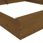 Jucarii, Copii si Bebe - Jucarii si jocuri - Jucarii de exterior - Casute si corturi copii - Cutie de nisip patrata cu scaune, maro miere, lemn masiv de pin, mărime 160x160x20 cm - Infinity.ro