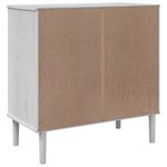 Casa si Gradina - Mobilier - Comode si corpuri - Comode - Servanta SENJA, aspect ratan alb, 80x40x80 cm, lemn masiv pin - Infinity.ro