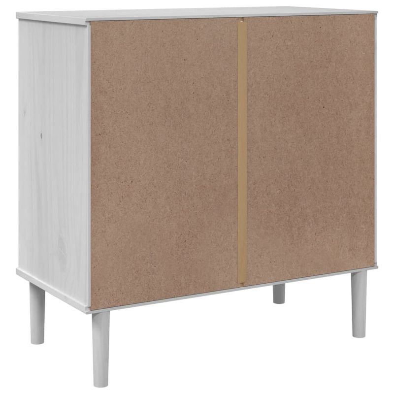 Casa si Gradina - Mobilier - Comode si corpuri - Comode - Servanta SENJA, aspect ratan alb, 80x40x80 cm, lemn masiv pin - Infinity.ro