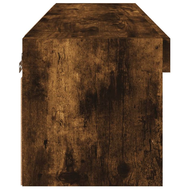 Casa si Gradina - Mobilier - Comode si corpuri - Comode - Comoda TV cu lumini LED, stejar fumuriu, 80x30x30 cm - Infinity.ro