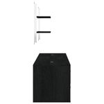 Casa si Gradina - Mobilier - Seturi de mobilier - Seturi baie - Set mobilier de baie, 5 piese, negru, lemn prelucrat - Infinity.ro