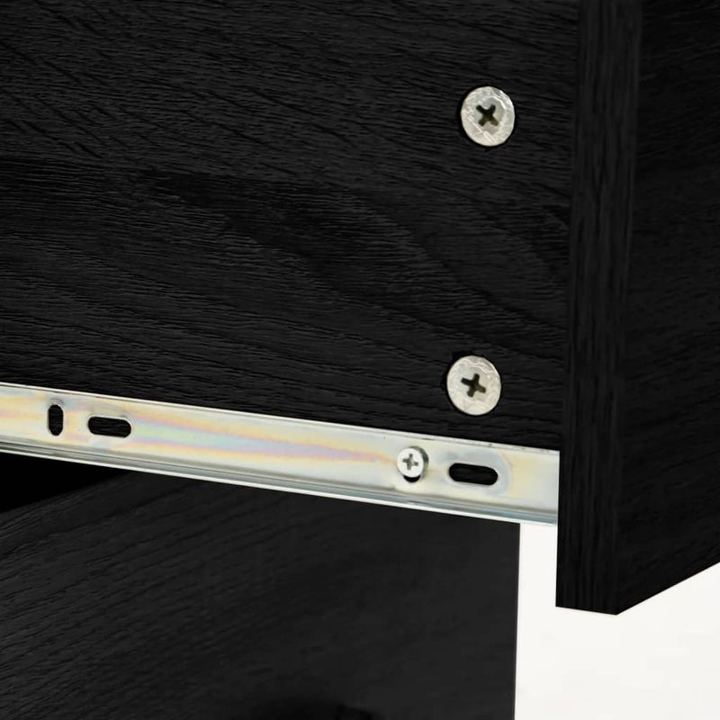 Casa si Gradina - Mobilier - Seturi de mobilier - Seturi baie - Set mobilier de baie, 5 piese, negru, lemn prelucrat - Infinity.ro