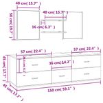 Casa si Gradina - Mobilier - Seturi de mobilier - Seturi baie - Set mobilier de baie, 5 piese, negru, lemn prelucrat - Infinity.ro