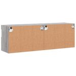 Casa si Gradina - Mobilier - Comode si corpuri - Comode - Comoda TV de perete cu LED, 2 buc, gri sonoma, 60x30x40 cm - Infinity.ro