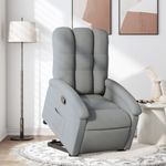 Casa si Gradina - Mobilier - Scaune si fotolii - Fotolii - Fotoliu rabatabil cu ridicare, gri deschis, material textil - Infinity.ro