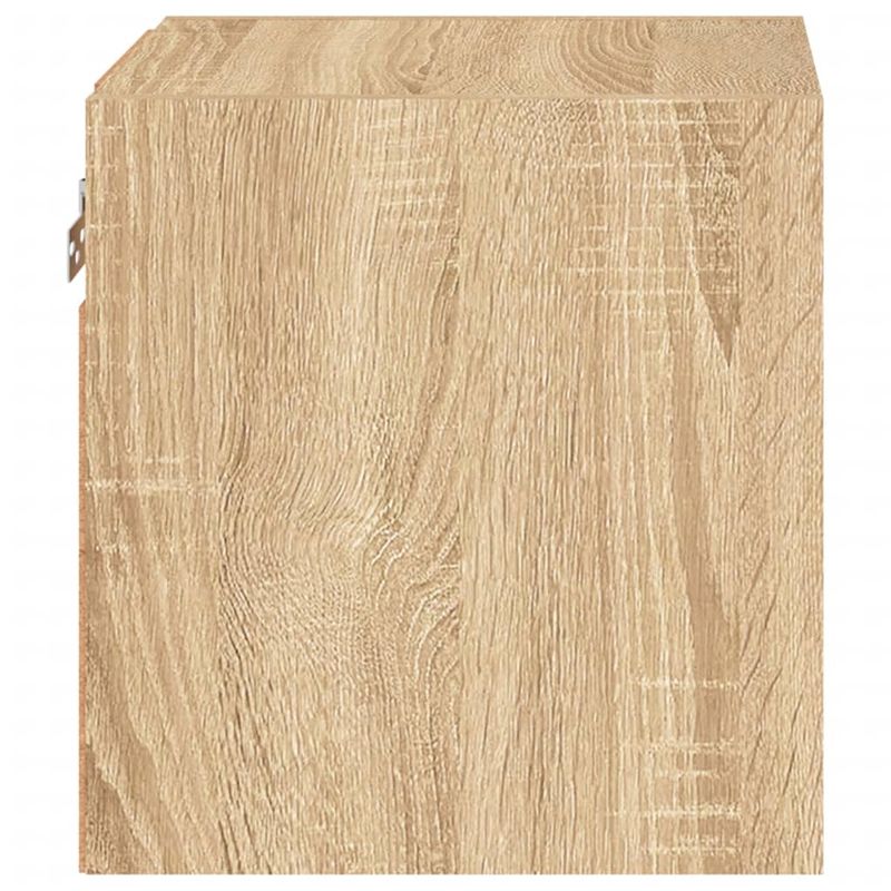 Casa si Gradina - Mobilier - Comode si corpuri - Comode - Comode TV de perete cu lumini LED 2 buc. stejar 30x28,5x30 cm - Infinity.ro