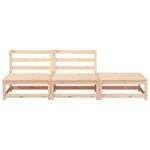 Casa si Gradina - Gradina si terasa - Mobilier exterior - Canapele si fotolii gradina - Canapea de gradina fara brate cu taburet, lemn masiv de pin, model 2x mijloc + suport pentru picioare - Infinity.ro