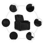 Casa si Gradina - Mobilier - Scaune si fotolii - Fotolii - Fotoliu electric rabatabil cu ridicare, negru, textil - Infinity.ro
