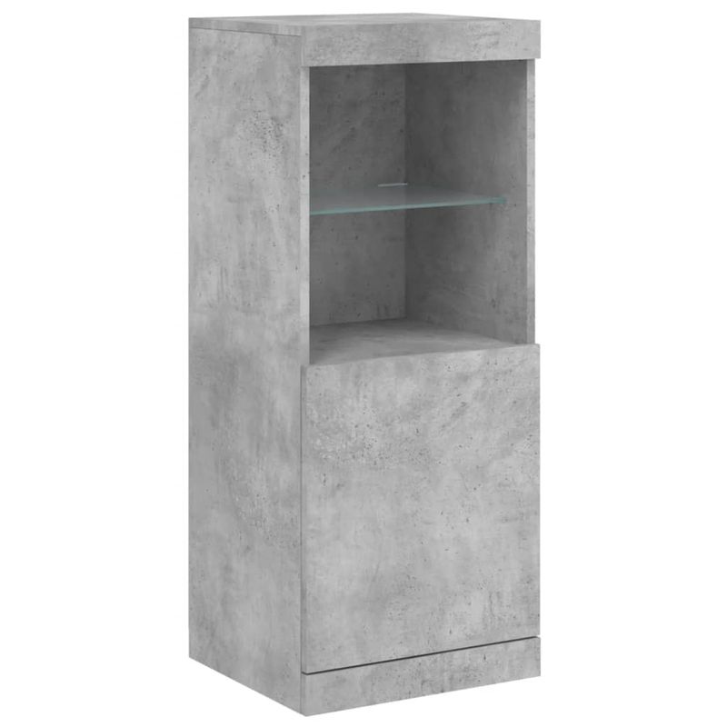 Casa si Gradina - Mobilier - Comode si corpuri - Comode - Servanta cu lumini LED, gri beton, 41x37x100 cm - Infinity.ro
