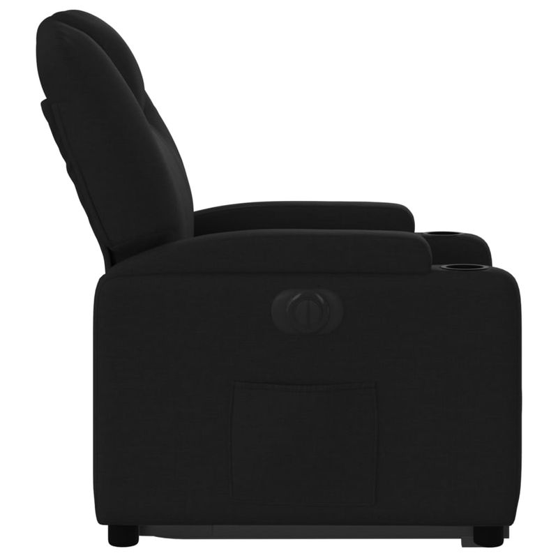 Casa si Gradina - Mobilier - Scaune si fotolii - Fotolii - Fotoliu electric rabatabil cu ridicare, negru, textil - Infinity.ro