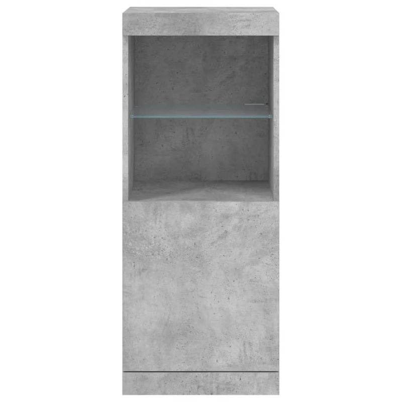 Casa si Gradina - Mobilier - Comode si corpuri - Comode - Servanta cu lumini LED, gri beton, 41x37x100 cm - Infinity.ro