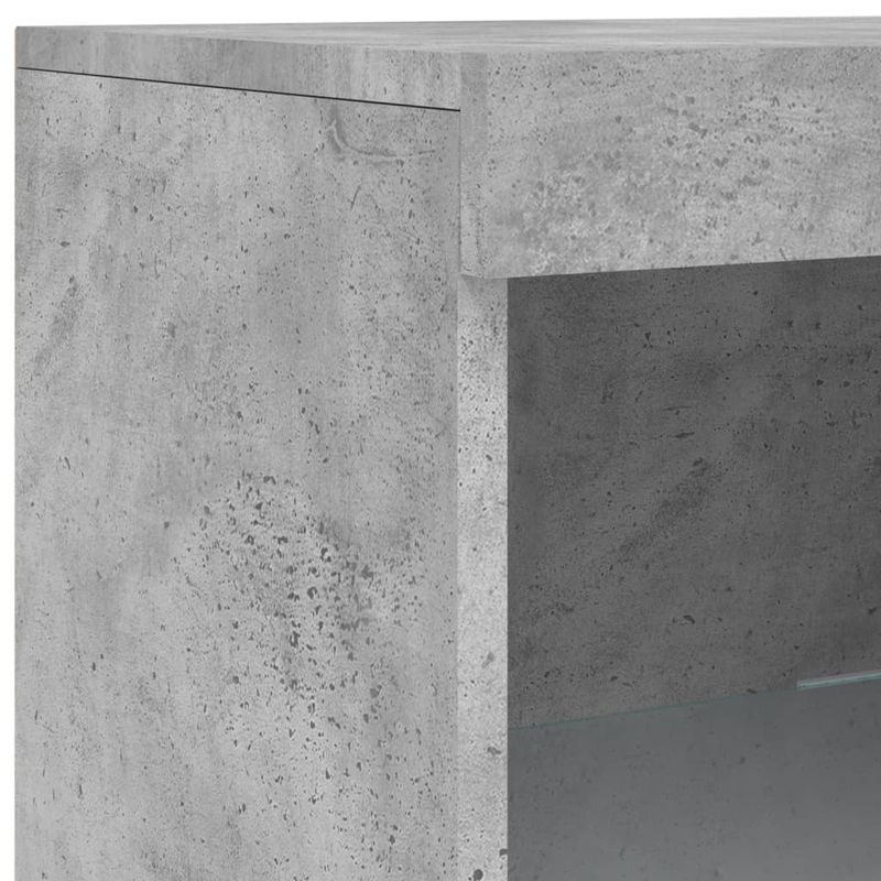 Casa si Gradina - Mobilier - Comode si corpuri - Comode - Servanta cu lumini LED, gri beton, 41x37x100 cm - Infinity.ro