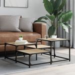 Casa si Gradina - Mobilier - Mese si birouri - Masute de cafea - Masuta de cafea, stejar fumuriu, 87,5x87,5x40 cm lemn prelucrat, stejar sonoma - Infinity.ro