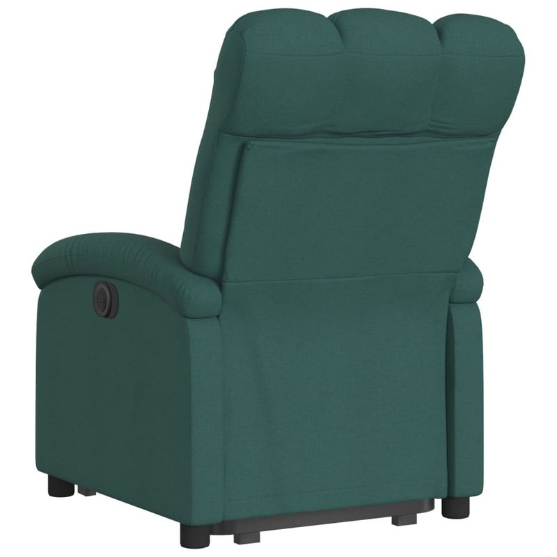 Casa si Gradina - Mobilier - Scaune si fotolii - Fotolii - Fotoliu electric rabatabil cu ridicare, verde inchis, textil - Infinity.ro