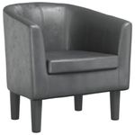 Casa si Gradina - Mobilier - Scaune si fotolii - Fotolii - Fotoliu tip cuva, gri, piele ecologica - Infinity.ro