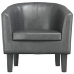 Casa si Gradina - Mobilier - Scaune si fotolii - Fotolii - Fotoliu tip cuva, gri, piele ecologica - Infinity.ro