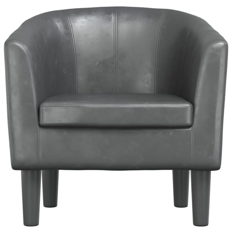 Casa si Gradina - Mobilier - Scaune si fotolii - Fotolii - Fotoliu tip cuva, gri, piele ecologica - Infinity.ro