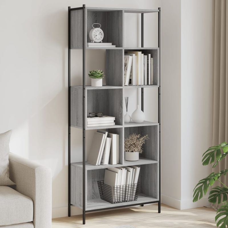 Casa si Gradina - Mobilier - Biblioteci si rafturi - Biblioteci - Biblioteca, gri sonoma, 72x28x172 cm, lemn prelucrat - Infinity.ro