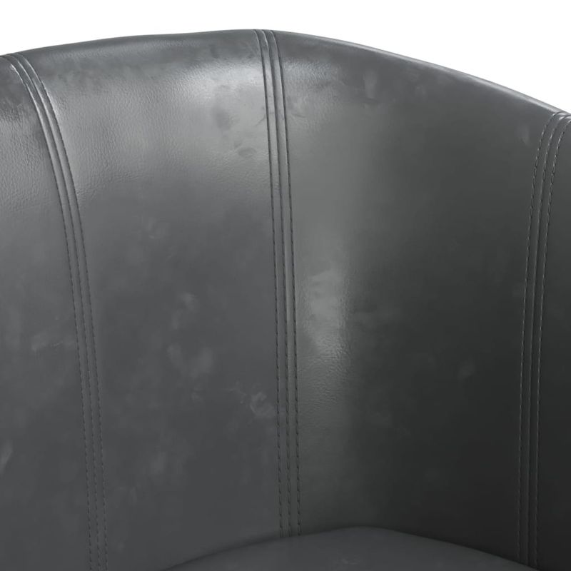 Casa si Gradina - Mobilier - Scaune si fotolii - Fotolii - Fotoliu tip cuva, gri, piele ecologica - Infinity.ro