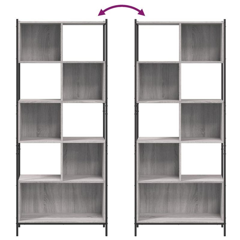 Casa si Gradina - Mobilier - Biblioteci si rafturi - Biblioteci - Biblioteca, gri sonoma, 72x28x172 cm, lemn prelucrat - Infinity.ro
