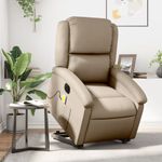 Ingrijire personala si Cosmetice - Sanatate si wellness - Articole wellness - Fotolii de masaj - Fotoliu electric masaj rabatabil cu ridicare, cappuccino - Infinity.ro
