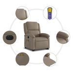 Ingrijire personala si Cosmetice - Sanatate si wellness - Articole wellness - Fotolii de masaj - Fotoliu electric masaj rabatabil cu ridicare, cappuccino - Infinity.ro