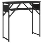 Casa si Gradina - Mobilier - Comode si corpuri - Console - Masuta consola cu raft negru 75x30x75 cm lemn prelucrat - Infinity.ro