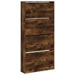 Casa si Gradina - Mobilier - Organizare si depozitare - Organizator incaltaminte - Pantofar cu 4 sertare rabatabile, stejar fumuriu, 80x21x163,5cm - Infinity.ro