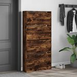 Casa si Gradina - Mobilier - Organizare si depozitare - Organizator incaltaminte - Pantofar cu 4 sertare rabatabile, stejar fumuriu, 80x21x163,5cm - Infinity.ro
