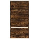 Casa si Gradina - Mobilier - Organizare si depozitare - Organizator incaltaminte - Pantofar cu 4 sertare rabatabile, stejar fumuriu, 80x21x163,5cm - Infinity.ro