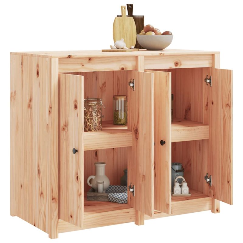 Casa si Gradina - Mobilier - Comode si corpuri - Corpuri bucatarie - Dulap de bucatarie de exterior, lemn masiv de pin, mărime 106x55x92 cm, model 4 uși - Infinity.ro