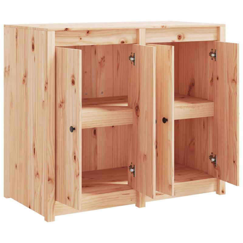 Casa si Gradina - Mobilier - Comode si corpuri - Corpuri bucatarie - Dulap de bucatarie de exterior, lemn masiv de pin, mărime 106x55x92 cm, model 4 uși - Infinity.ro