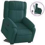 Casa si Gradina - Mobilier - Scaune si fotolii - Fotolii - Fotoliu rabatabil ridicare pe verticala, verde inchis, textil - Infinity.ro