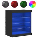 Casa si Gradina - Mobilier - Comode si corpuri - Comode - Servanta cu lumini LED, negru, 60,5x37x67 cm - Infinity.ro
