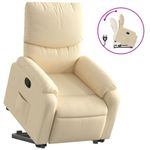 Casa si Gradina - Mobilier - Scaune si fotolii - Fotolii - Fotoliu rabatabil cu ridicare pe verticala, crem, textil - Infinity.ro