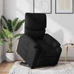Casa si Gradina - Mobilier - Scaune si fotolii - Fotolii - Fotoliu electric rabatabil cu ridicare, negru, textil - Infinity.ro