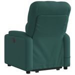 Ingrijire personala si Cosmetice - Sanatate si wellness - Articole wellness - Fotolii de masaj - Fotoliu rabatabil de masaj, cu ridicare, verde inchis, textil - Infinity.ro